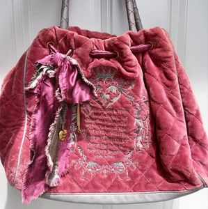 Pink gray quilted Juicy Couture day dreamer bag